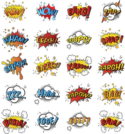 Collection Of Comic Effect (EPS) (7.41 MB) - WooVector