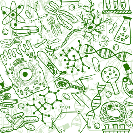 School elements vector pattern set 01